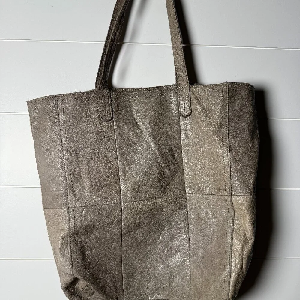 Day & Mood Hobo Gray Bag 100% Leather Two Handle